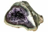 Purple Amethyst Geode with Polished Face - Uruguay #113857-2